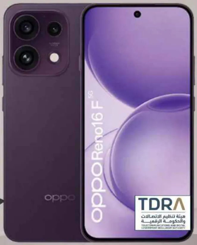 OPPO Reno16F رام 12+12 Gb / تخزين 256 Gb