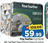 Fine Feather Comforter Set Bed Set + Pillow Case + Cushion