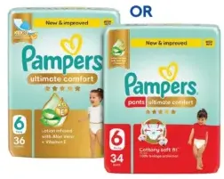 Pampers premium care single mega pack baby diapers or pants assorted size