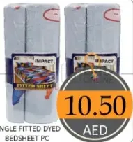 Impact Single Fitted Dyed Bedsheet