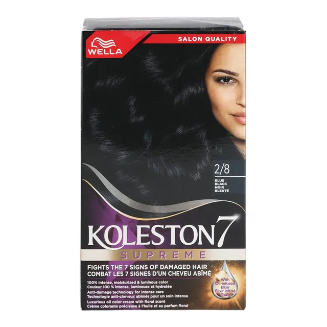 Wella Koleston 7 Supreme Colour Cream, 2/8 Blue Black Noir Bleute