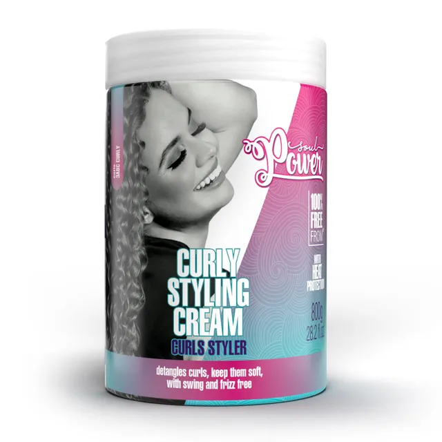Soul Power Curly Styling Curls Modeler Combing Cream 28.2 oz – Curl SculptingLong-Lasting Definition – Ideal for Curly Hair