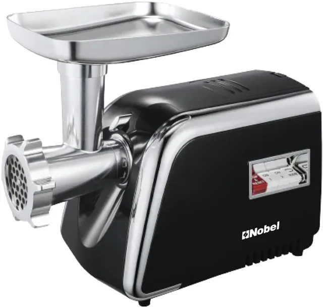 nobel Meat Grinder Full Metal Gear 2 Speed + Reverse Function Copper Motor With Accesories 1800W NMG2500 Black 1 Year Warranty