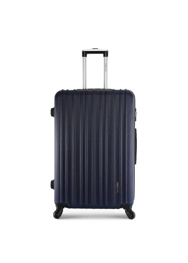 Parajohn Large 28-Inch ABS Material Lightweight Hardshell Luggage Trolley carrying Durable Hardsided Spinner Trolley Suitcase Navy
