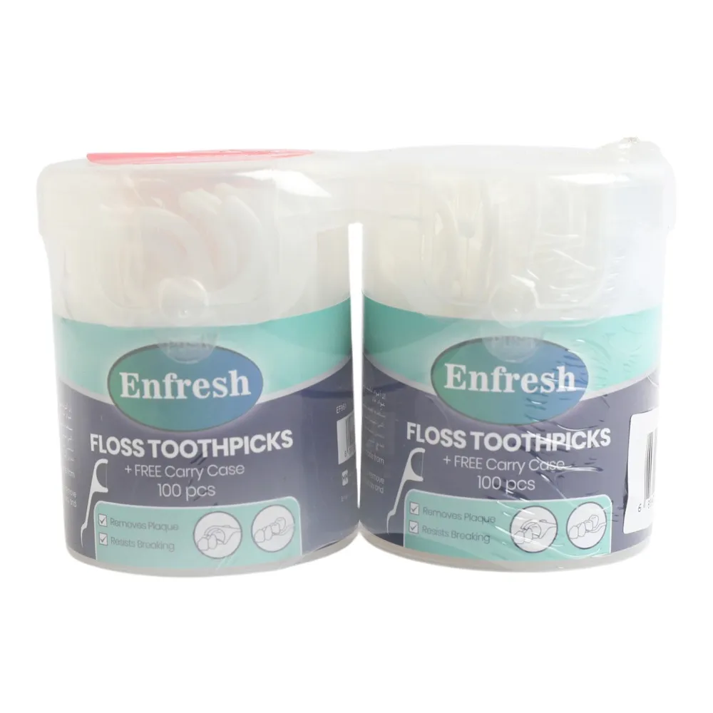Enfresh أعواد أسنان بالخيط - 2 x 100 Pcs