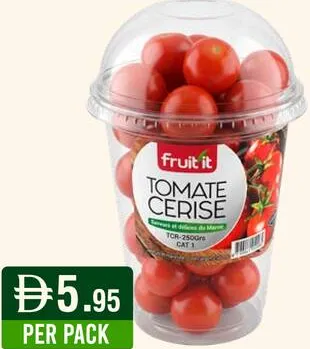 fruit it طماطم كرزية مستديرة بعبوة شيكر