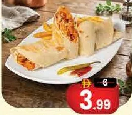 Chicken Shawarma Roll With Cheese