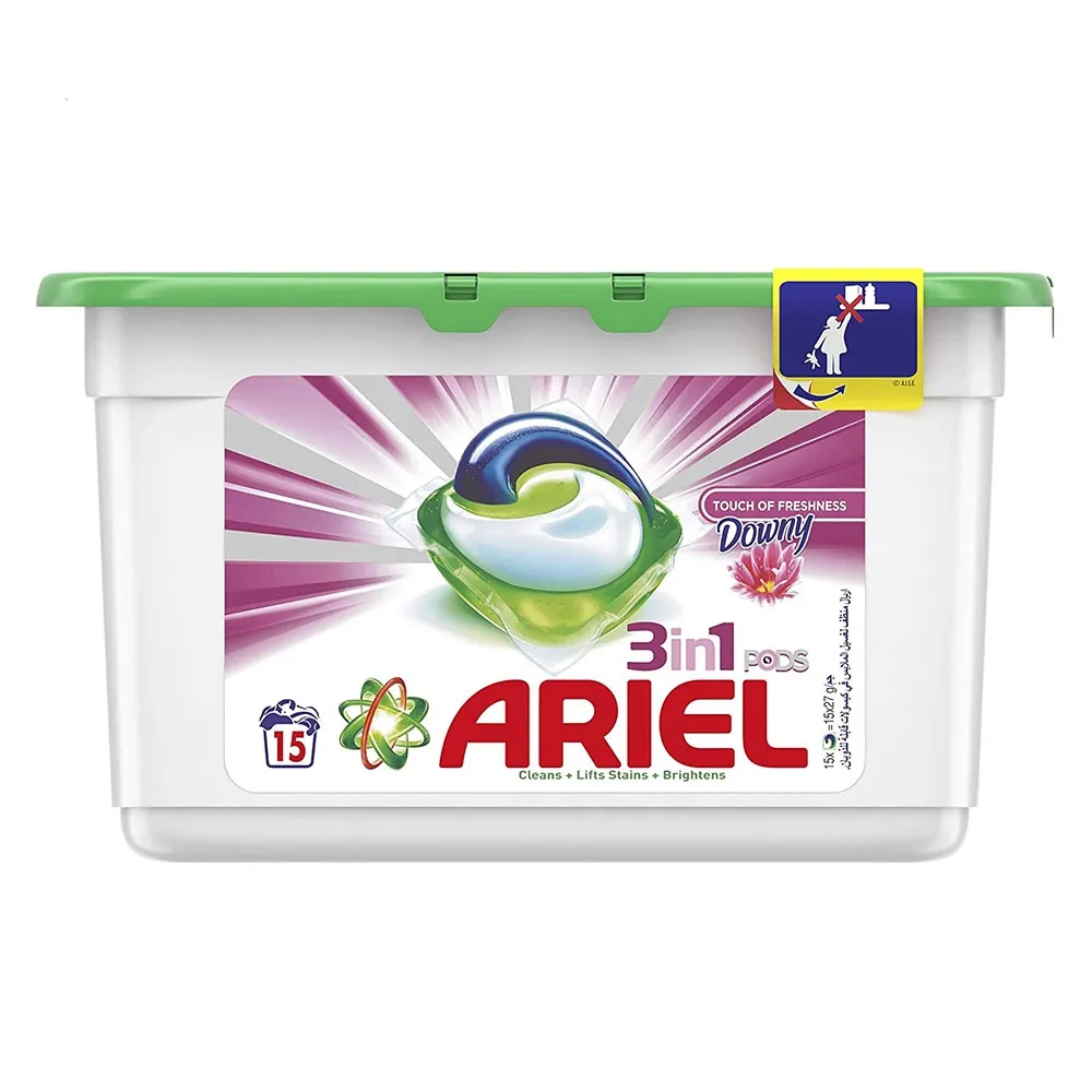 Ariel كبسولات 3 في 1 بلمسة Downy - 15 بود