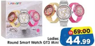 Laxasfit ساعة ذكية نسائية دائرية GT3 Mini