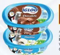 Igloo آيس كريم فانيلا بالإضافة إلى شوكولاتة إغلو