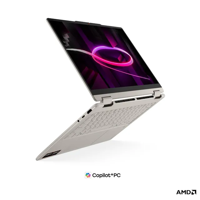 Lenovo Yoga 7a 2-in-1, 14 Inches WUXGA OLED Display, AMD Ryzen AI 7 445 Processor, Integrated AMD Radeon 840M Graphics, 24GB RAM, 1TB SSD, Backlit ENG Keyboard, Win11 Home, Color Seashell, 83TD0047US