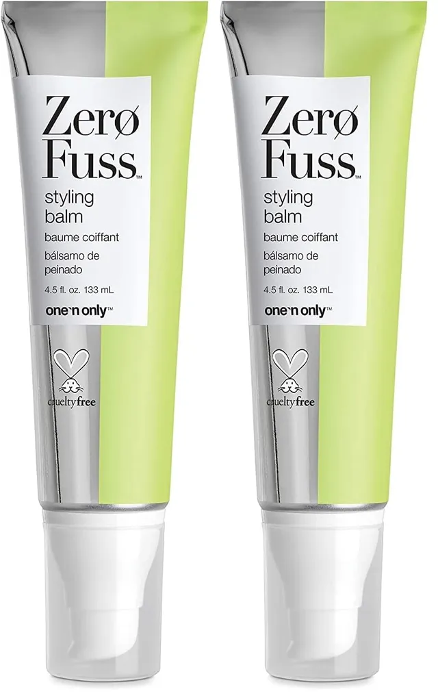 One 'N Only Zero Fuss Styling Balm, Lightweight with All Day Flexibility, For Hair Types, Enhances Natural Shape, Texture, Wave, and Curl, Adds Smoothness Shine, 4.5 Fl. Oz
