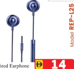 Recci Metal Wired Earphone 3.5MM / HiFi AUDIO / REP-L25