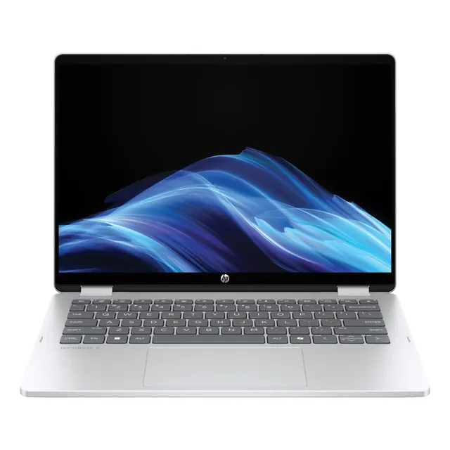 HP OmniBook 5 Flip 2-in-1 Laptop, Intel Core i5-1334U, 8GB RAM, 512GB SSD, 14-Inch 2K IPS, Intel Iris Xe Graphics Card, Windows 11 Home, Silver, 14-FP0000