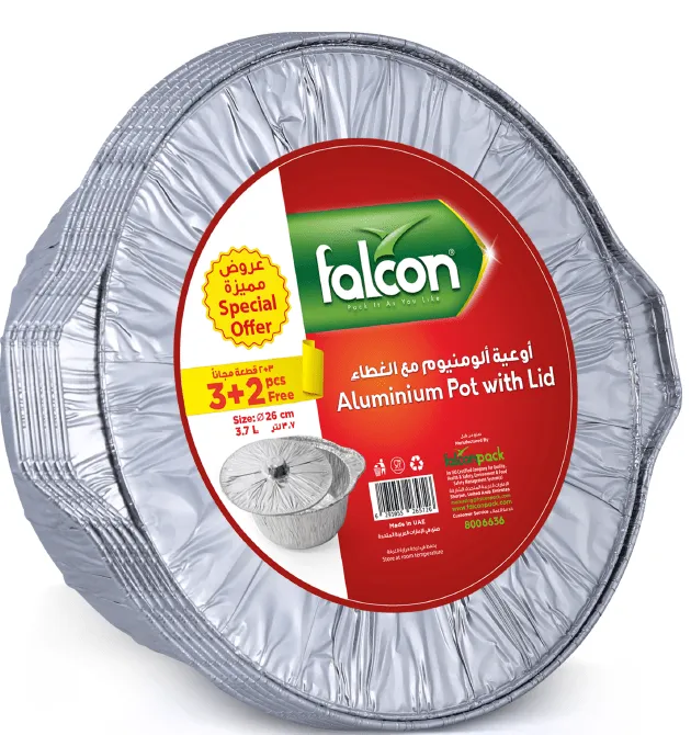 Falcon Aluminium Pot 26 cm - 5's