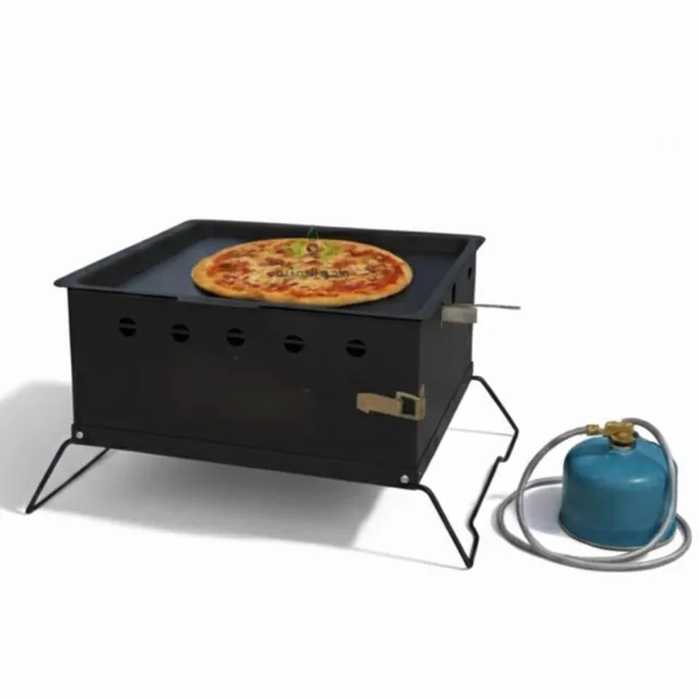 Smartova 3-in-1 Portable Outdoor Gas Pizza Oven, Grill, and Stove with 9800W Fire Power & Carrying Case