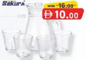 Sekura طقم كاسات ماء زجاجية bj171 dmsj-l5
