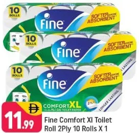 Fine Toilet Roll Comfort Xl 2 Ply