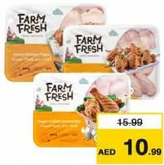Farm Fresh Frozen Chicken Drumstk/Thighs/Wings