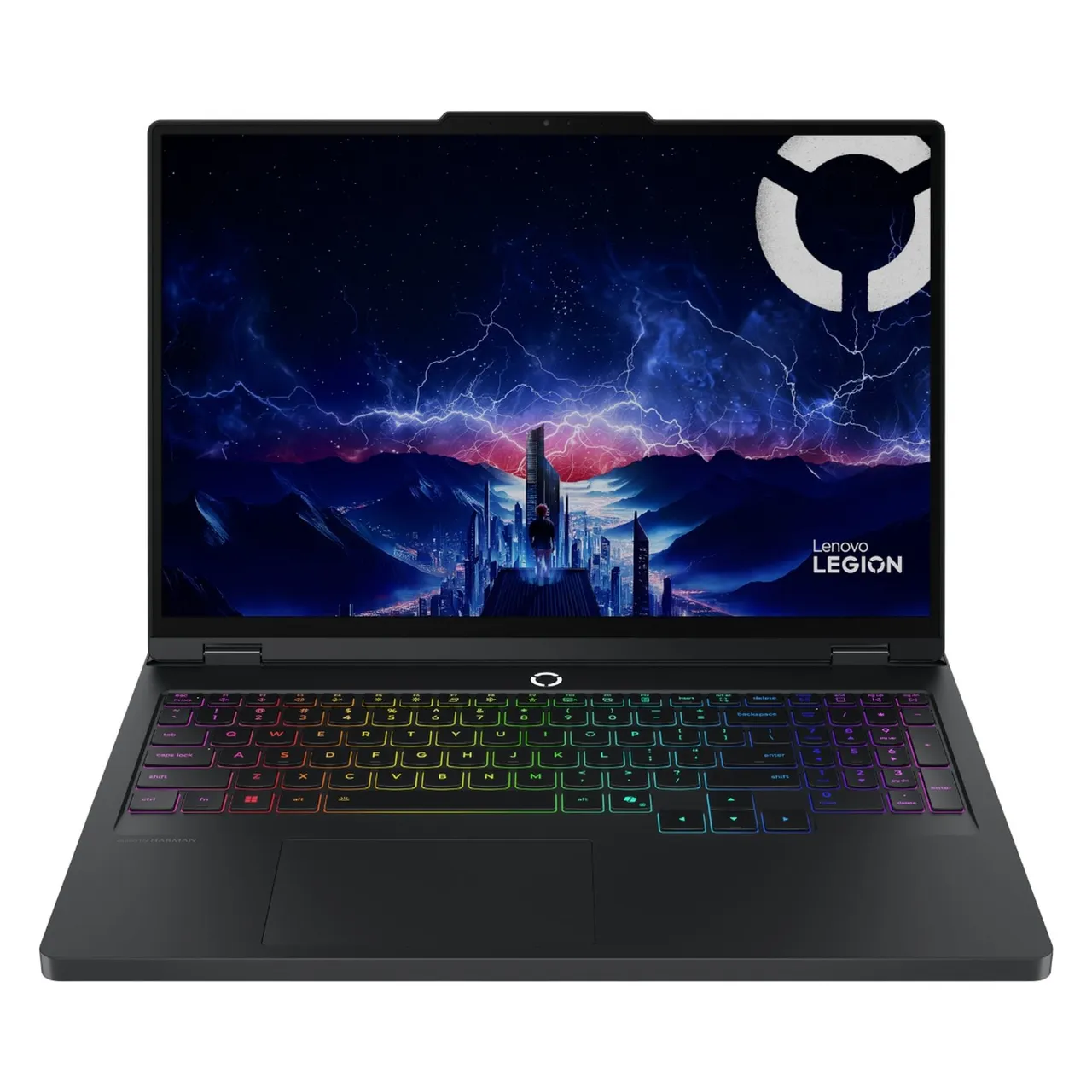 Lenovo لابتوب Legion Pro 5 16IAX10، معالج Intel Core Ultra 9 275HX، ذاكرة 32GB RAM، تخزين 1TB SSD، كرت شاشة 8GB NVIDIA GeForce RTX 5070، شاشة 16 بوصة WQXGA OLED، نظام Windows 11 Home، أسود Eclipse، موديل 83F3001YAX