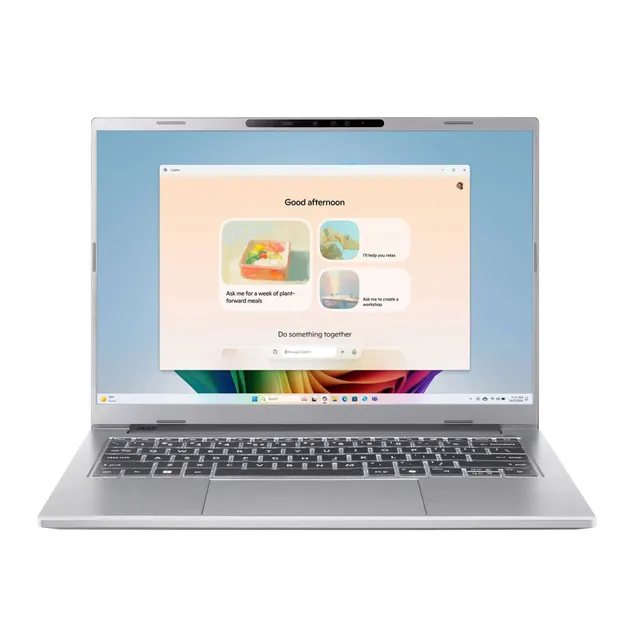 Acer Aspire 14 AI Laptop, Intel Core Ultra 7 256V, 16GB RAM, 1TB SSD, 14-Inch WUXGA OLED, Shared Graphics Card, Windows 11 Home, Pure Silver, NX.JNQEM.002