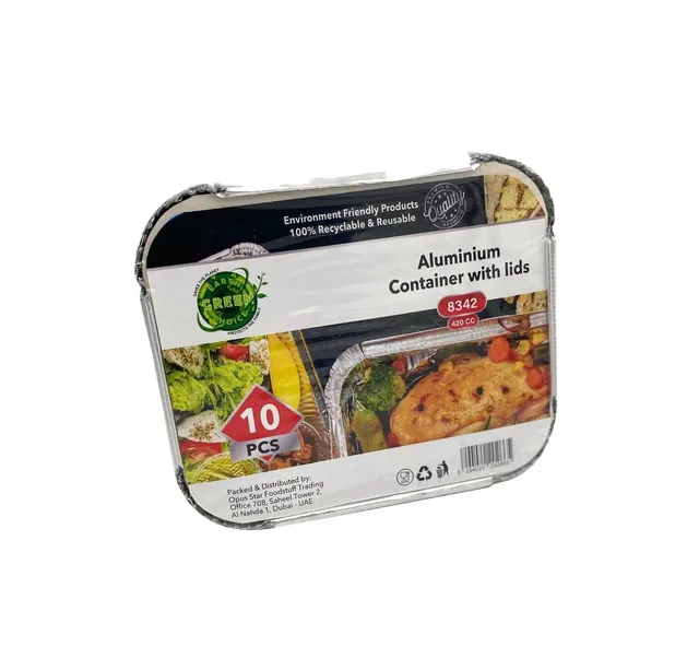Earth Green Choice Alumunium Container 420 Cc - 10's