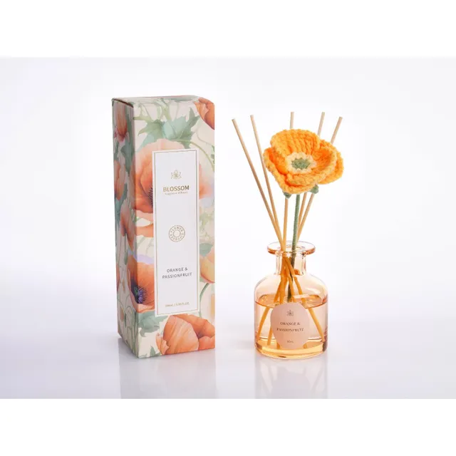 Maple Leaf Home Sizu Orange & Passionfruit Reed Diffuser, Glass