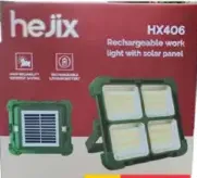 helix Rechargeable Work Light With Solar Panel HX406