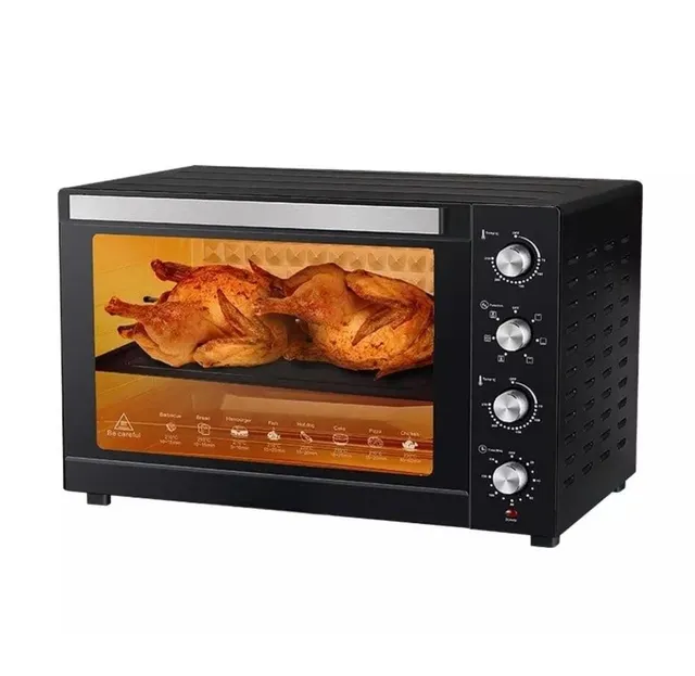 Orixa Electric Oven Toaster, 2800W Convection Oven with Rotisserie, Grill & Baking Functions, 7 Cooking Modes, Adjustable Thermostat, 60-MINUTE Timer, Oven Lamp, Tray & Rack