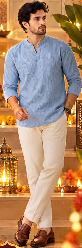 Mens Short Kurta