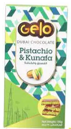 Gelo شوكولاتة دبي بالفستق والكنافة جيلو