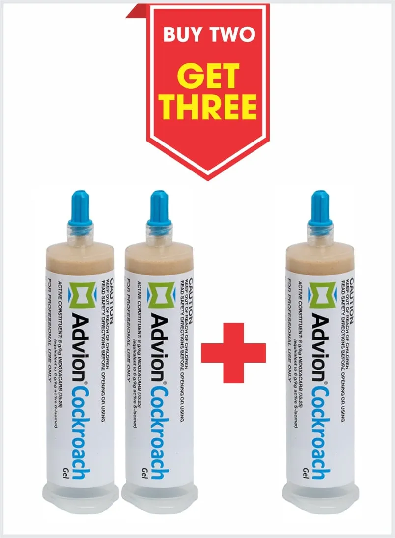 Advion اشترِ 2 واحصل على 1 مجاناً، المجموع 3PCS طُعم جل للصراصير للاستخدام الداخلي والخارجي لأنواع الصراصير الرئيسية