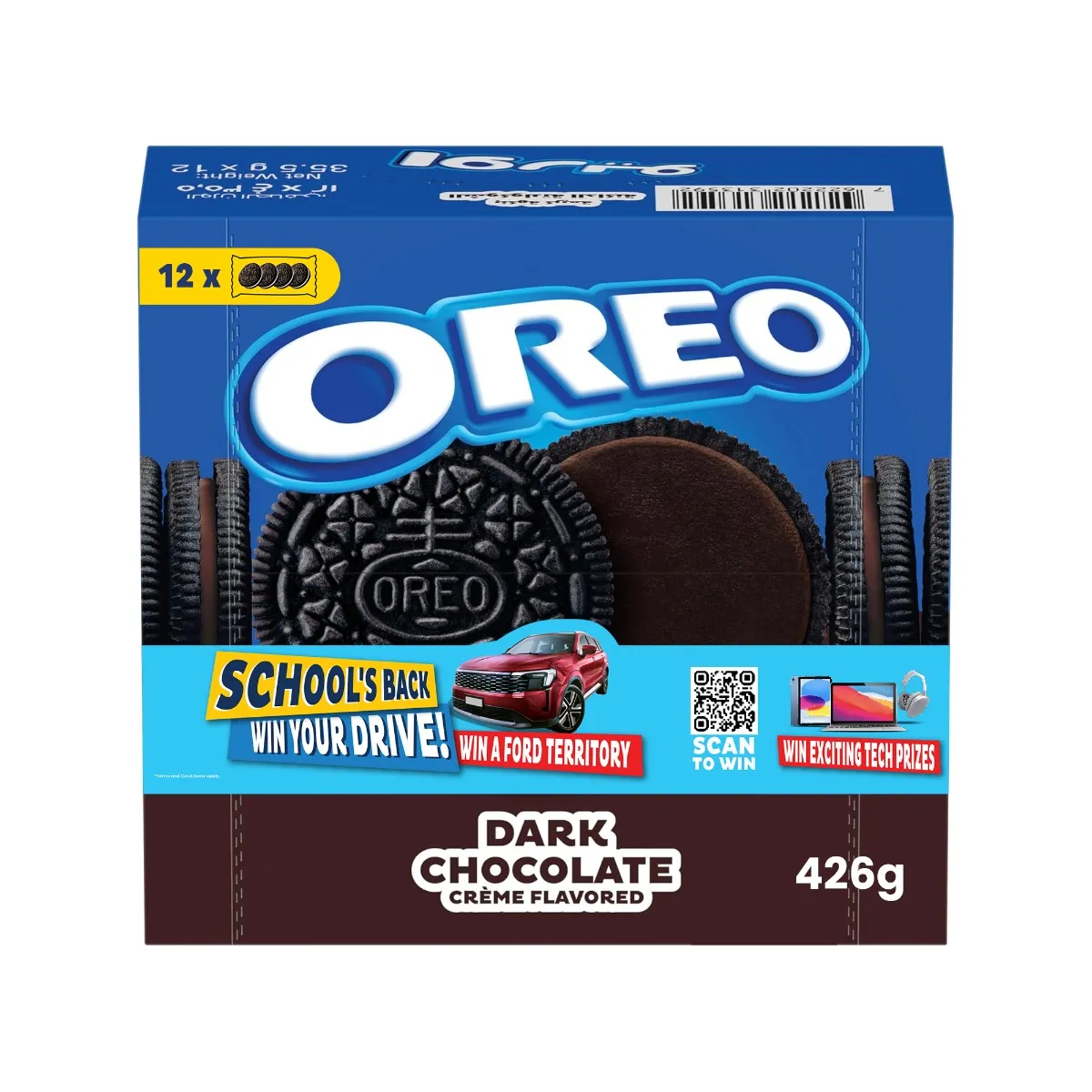 Oreo بالشوكولاتة الداكنة 35.5g x 12pcs
