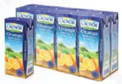 Lacnor عصير 100% برتقال/أناناس/تفاح