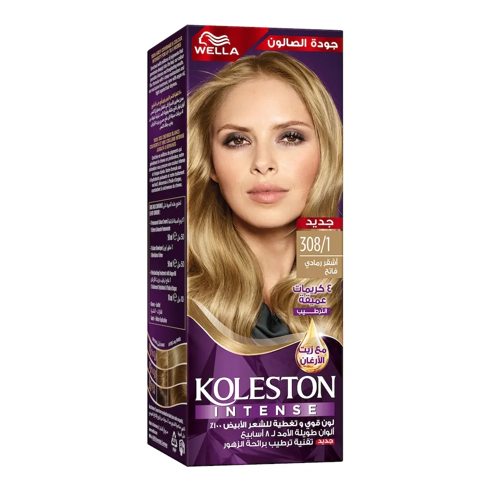 Wella Koleston صبغة شعر مكثفة 308/1 أشقر رمادي فاتح