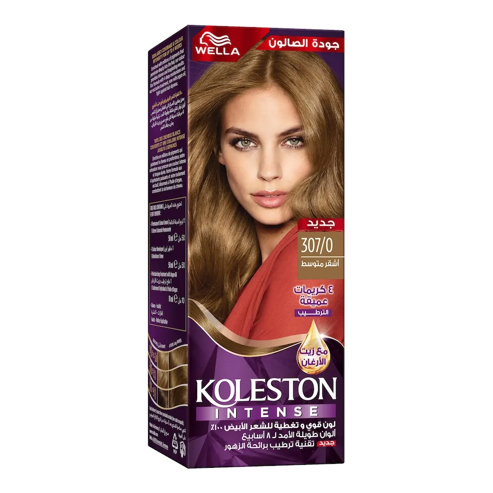 صبغة شعر مكثفة Wella Koleston لون 307/0 أشقر متوسط
