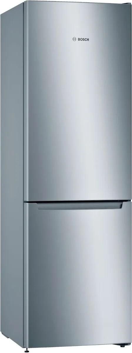 Bosch Free Standing, Top Fridge Bottom Freezer, 329 Liters, Silver Finish, KGN36NL30M