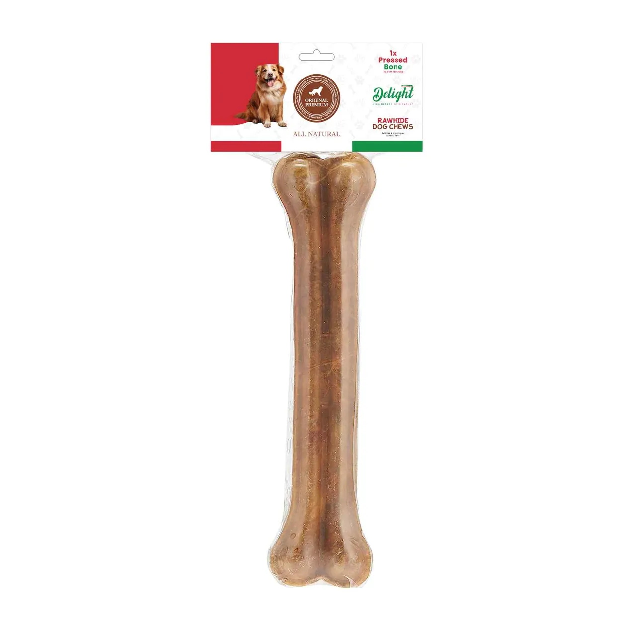 Delight عظام مضغ مضغوطة من الجلد الخام للكلاب