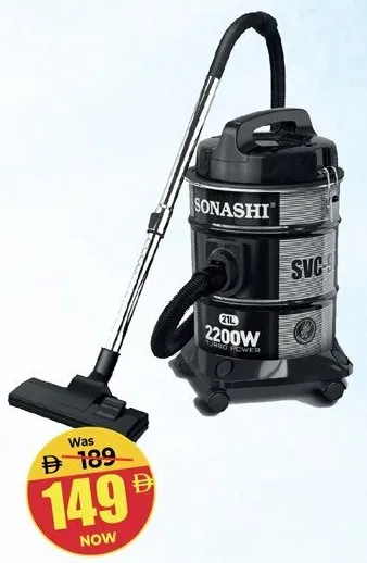 Sonashi Drum Vacuum Cleaner SVC9008D, 2200W