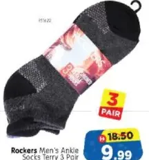 Rockers Men's Ankle Socks Terry