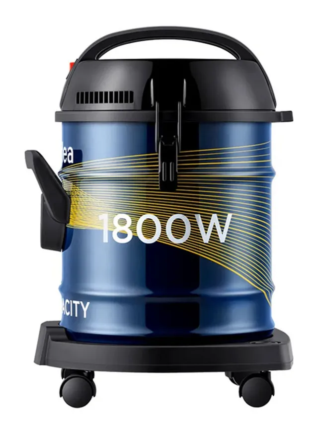 Midea Drum Vacuum Cleaner, 1800W Motor, Blow Function, Easy Empty Drum, Crevice Tool And Dust Brush, Blue, MDVC18