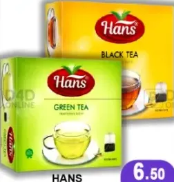 Hans أكياس شاي أسود/أخضر