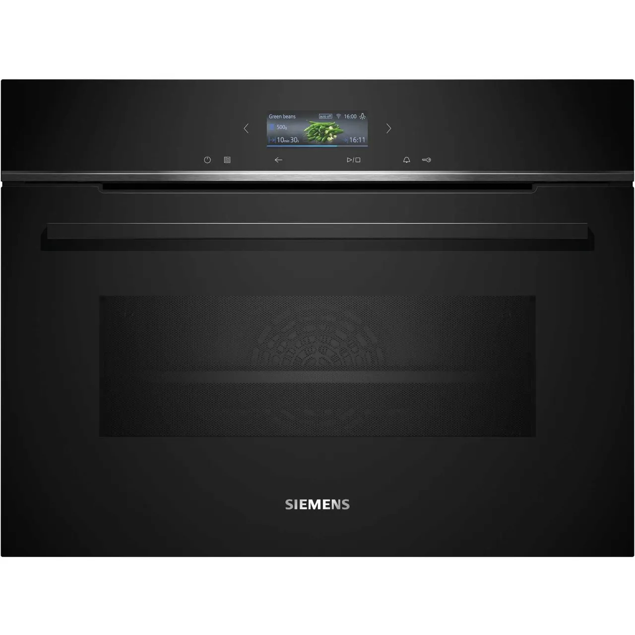 siemens فرن مدمج صغير iQ700 مع وظيفة الميكروويف CM724G1B1M أسود 60x45cm