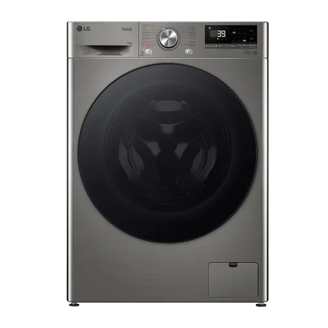 LG Front Load Washing Machine 1400 RPM; Platinum Silver; F4V5EYLYP