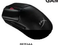 Hyperx ماوس ألعاب لاسلكي Plusefire Haste 2 Core أسود، 8R2E6Aa