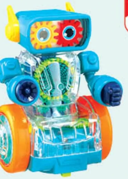 Transparent Gear Robot Battery Operated