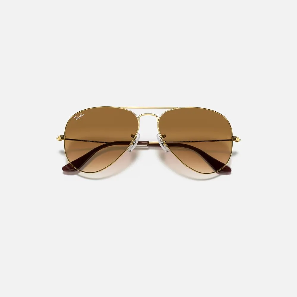 Rayban نظارات شمسية أفياتور للجنسين 51-58 mm، ذهبي، RB3025-001/51-58