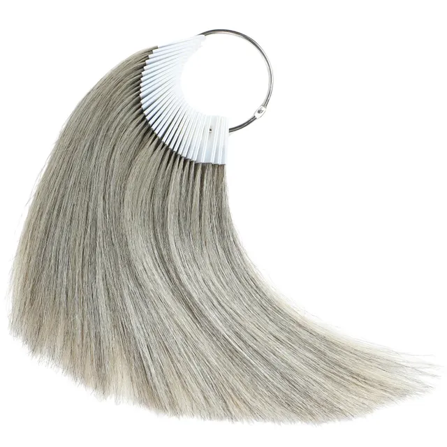 Rinboool Human Hair Swatches for Testing Color Light Grey 30 Pieces