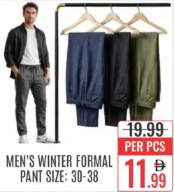 Men's Winter Formal Pant