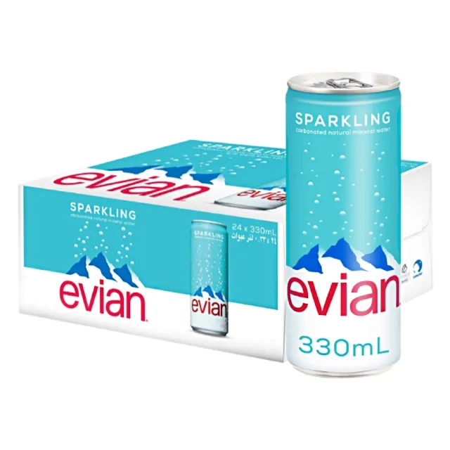Evian مياه معدنية فوارة بيرييه